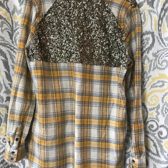Free People sequin flannel - Picture 3 of 4